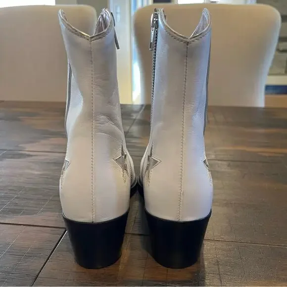 Thursday Boot Co. Everyday Country Star White Star Booties Size 6 EUC - Picture 4 of 7